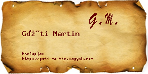Gáti Martin névjegykártya